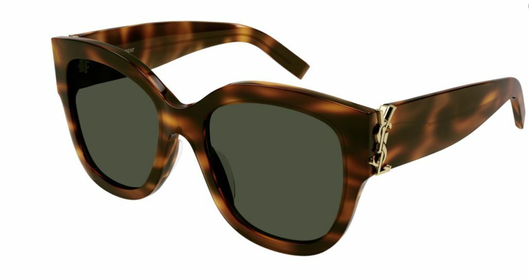 Saint Laurent SL M95/F 003 Green/Havana Oversize Square Women Sunglasses
