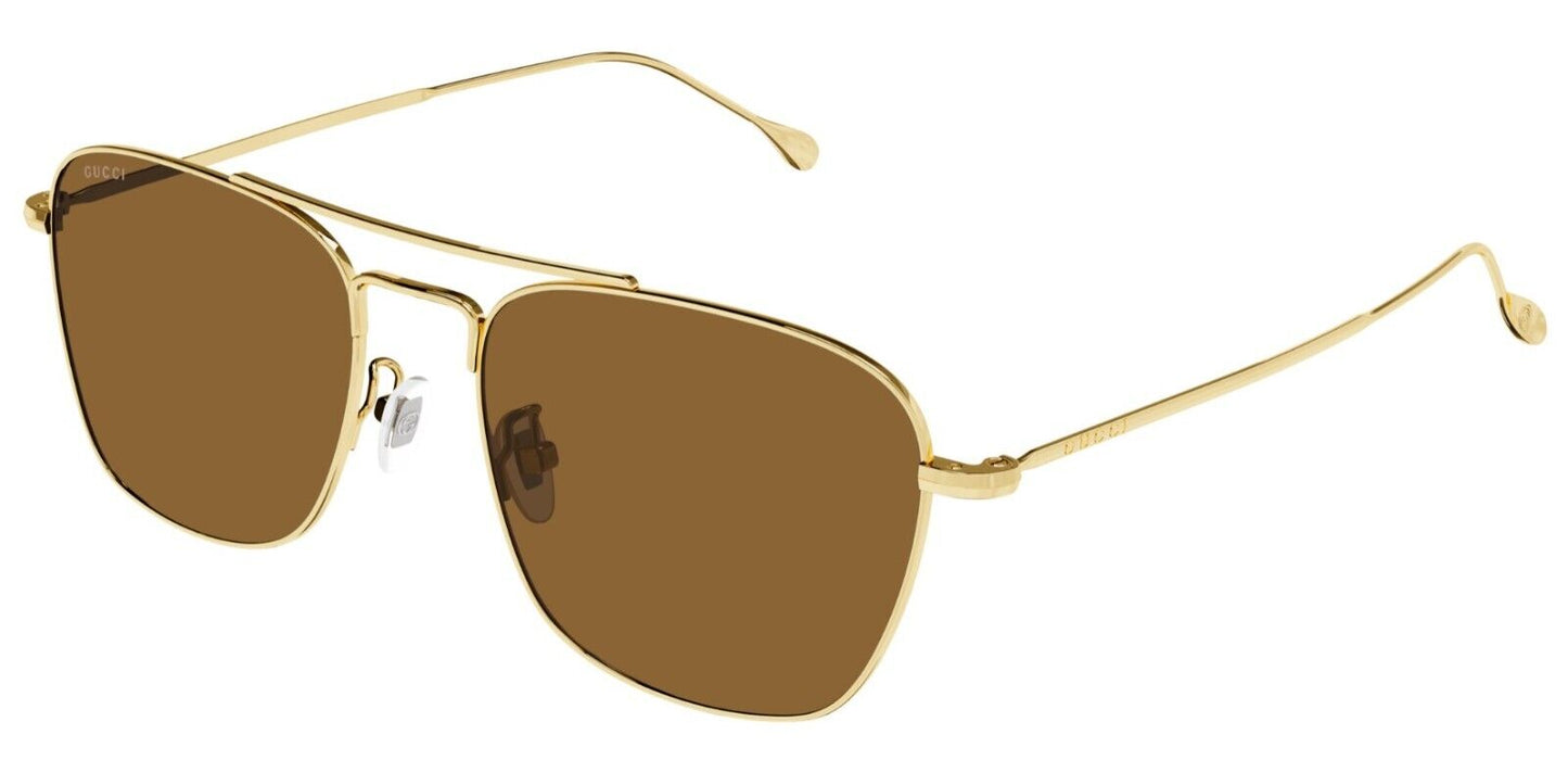 Gucci GG1183S 002 Gold/Brown Teardrop Men's Sunglasses