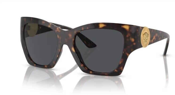Versace 0VE4452 108/87 Havana/ Dark Grey Soft Square Women's Sunglasses