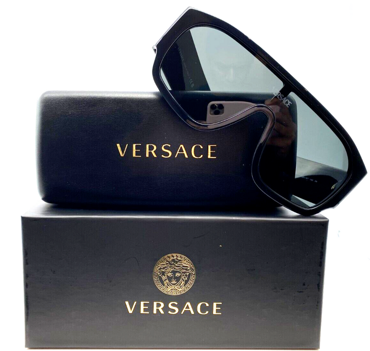 Versace VE4439 GB1/87 Black/Dark Grey Square Women's Sunglasses