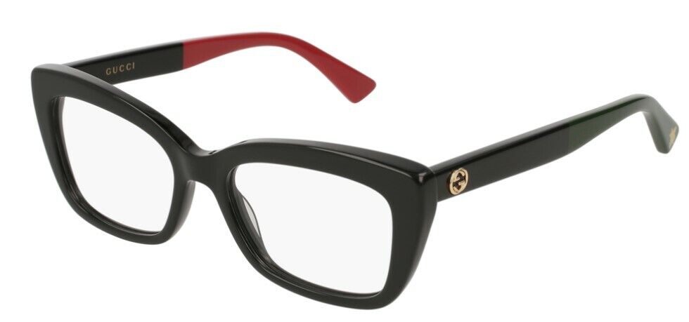 Gucci GG 0165ON-003 Black/Black Cat-Eye Women Eyeglasses