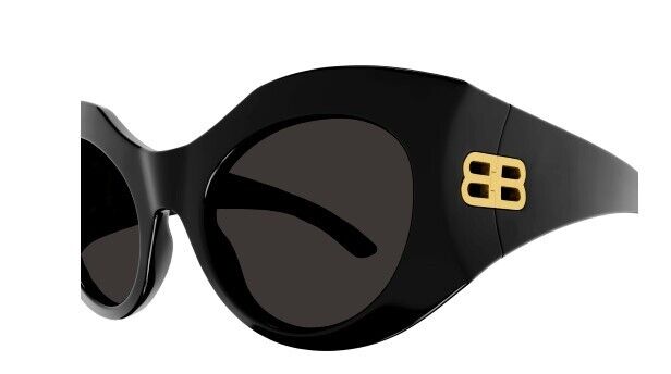Balenciaga BB0256S 001 Black/Grey Cat-Eye Women's Sunglasses
