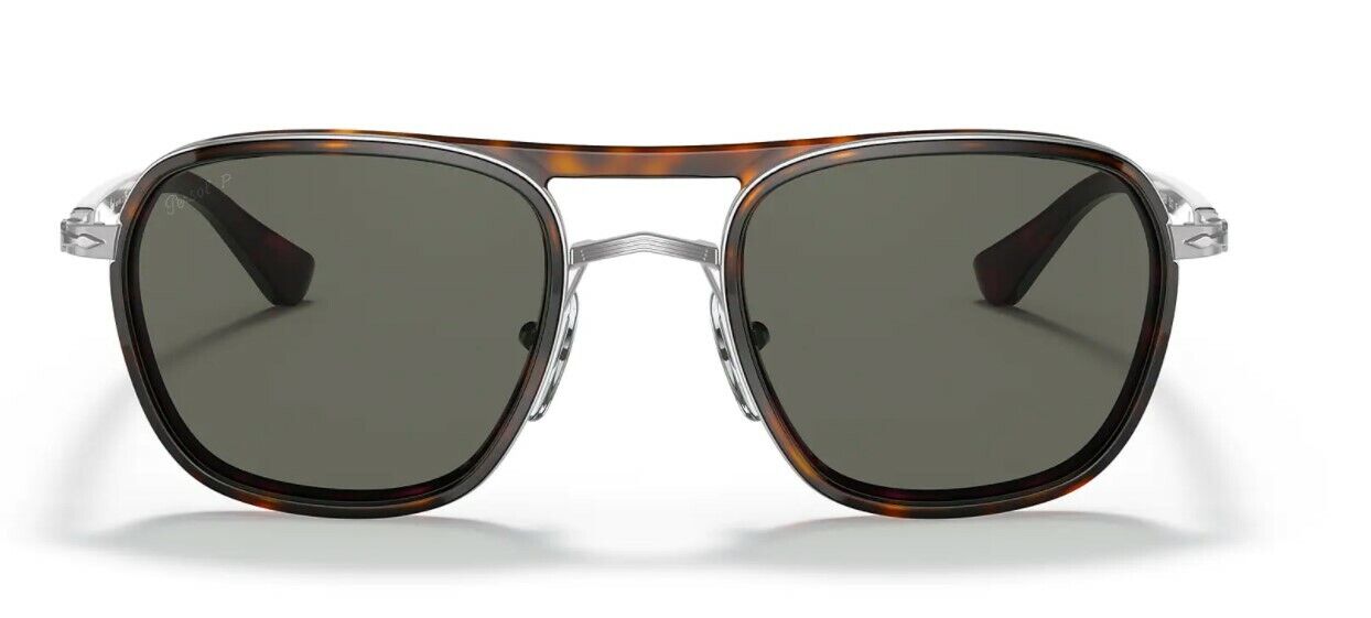 Persol 0PO 2484S 114458 Gunmetal-Havana/Green Polarized Unisex Sunglasses