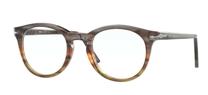 Persol 0PO3259V 1137 Striped Grey &Gradient Brown/ Silver Unisex Eyeglasses