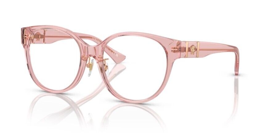 Versace 0VE3351D 5434 Peach transparent/Clear Oval Women's Eyeglasses