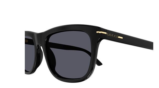 Gucci GG 1444S 001 Black/Grey Rectangular Men's Sunglasses