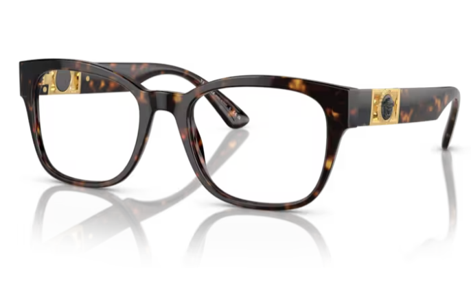 Versace 0VE3314 108 Havana Rectangle 54MM Men's Eyeglasses