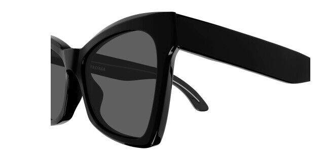 Balenciaga BB0231S 001 Black/Grey Cat-Eye Women's Sunglasses