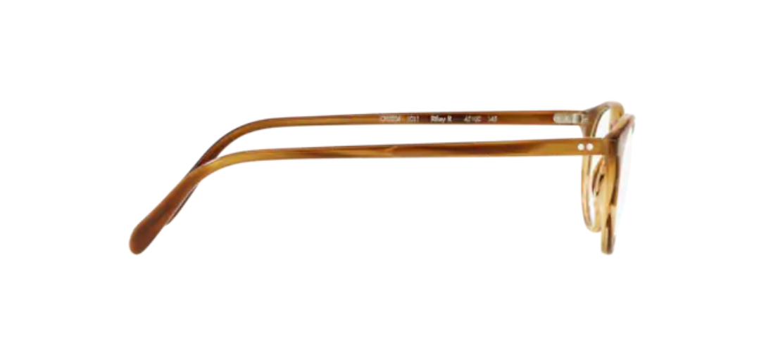 Oliver Peoples 0OV 5004 RILEY-R 1011 Raintree Brown 49mm Round Men's Eyeglasses