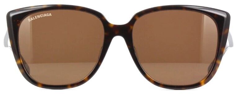 Balenciaga BB0175SA 002 Havana/Brown Square Full-Rim Women's Sunglasses
