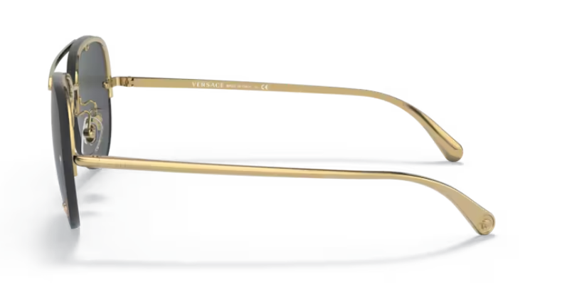 Versace 0VE2231 100287 Gold/Dark grey 60 mm Oval Women's Sunglasses
