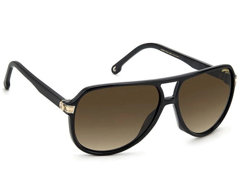 Carrera 1045/S 02M2/HA Black Gold/Brown Gradient Full-Rim Unisex Sunglasses