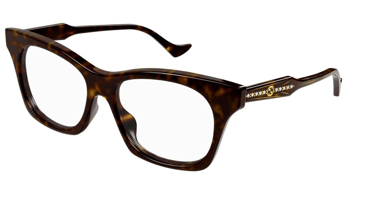 Gucci GG1299O 002 Havana Cat Eye Women's Eyeglasses