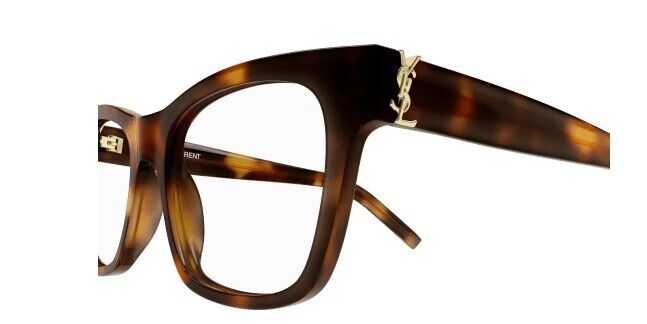 Saint Laurent SL M118 002 Havana/Transparent Square Women's Eyeglasses