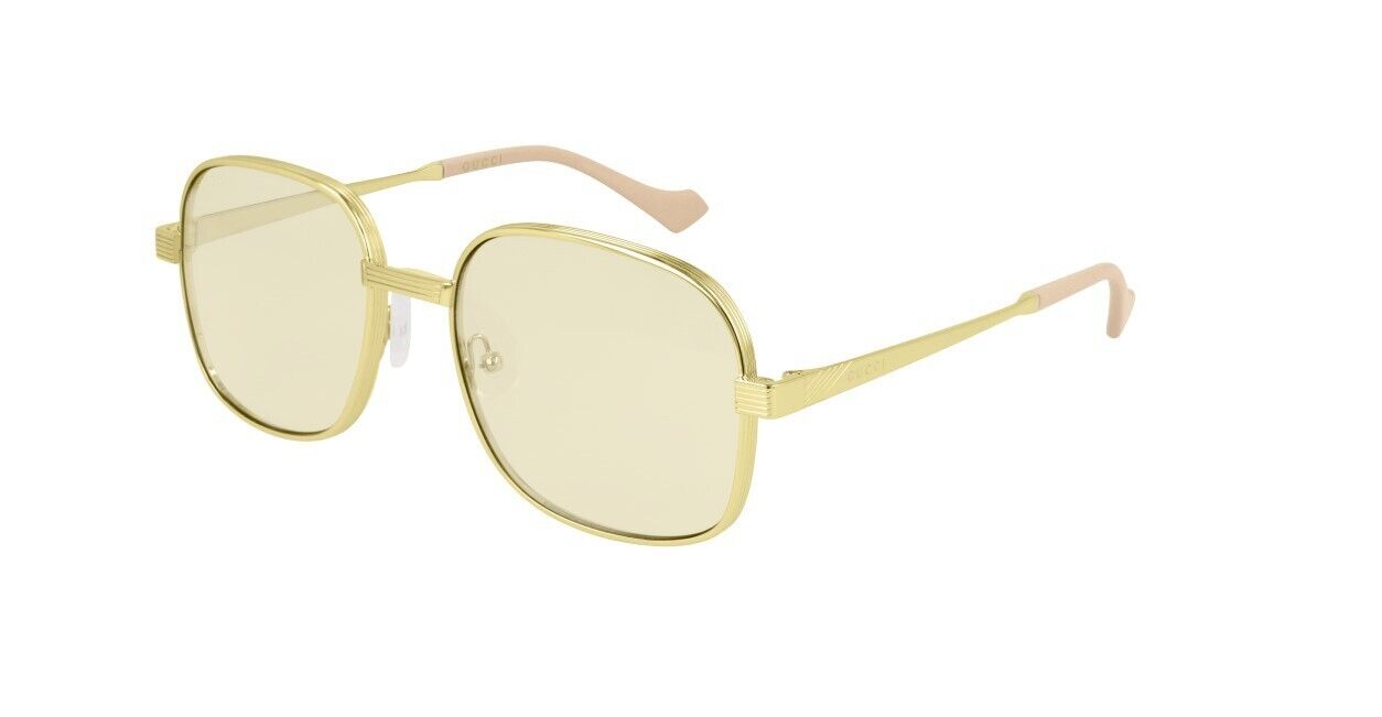 Gucci GG0788S 001 Gold/Yellow Soft Square Men's Sunglasses