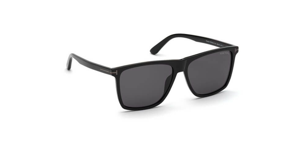 Tom Ford FT0832N 01A Black/Grey Mirrored Square Men's Sunglasses