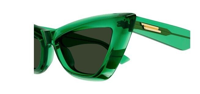 Bottega Veneta BV1101S 010 Green/Green Cat Eye Women's Sunglasses