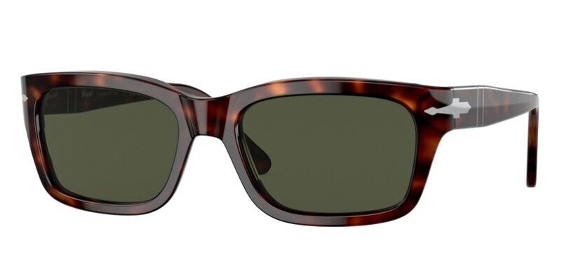 Persol 0PO3301S 24/31 Havana/Green Rectangle Men's Sunglasses