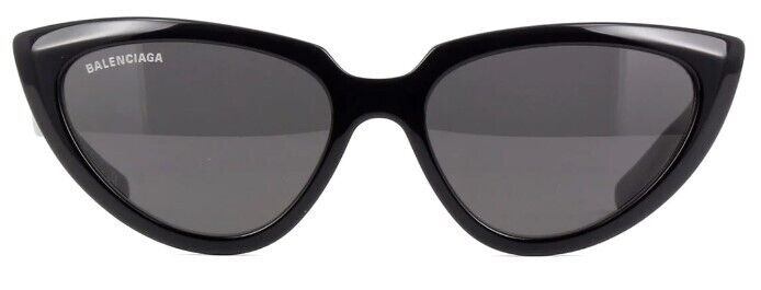 Balenciaga BB0182S 001 Black/Grey Cat-Eye Full-Rim Women's Sunglasses