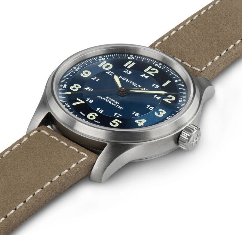 Hamilton Khaki Field Titanium Auto Blue Dial 42mm Men's Watch H70545540