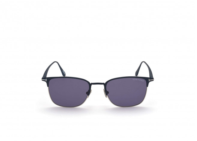 Tom Ford FT 0851 Liv 91V Matte Blue/Blue Squared Sunglasses