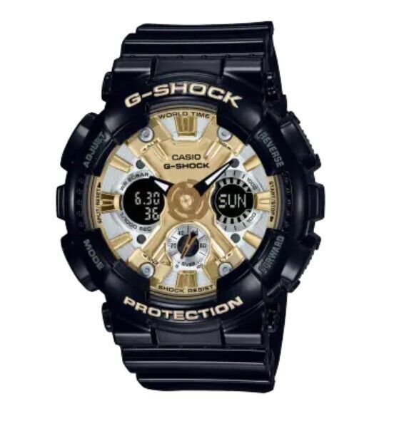 Casio G-Shock Analog-Digital Magnetic Resistant Gold Dial Watch GMAS120GB-1A