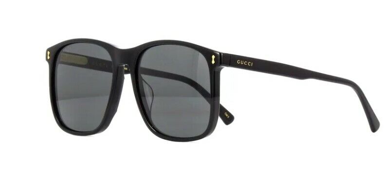 Gucci GG 1041S-001 Black/Gray square Unisex Sunglasses