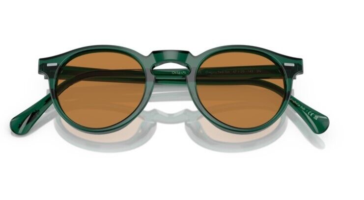 Oliver Peoples 0OV5217S Gregory Peck Sun 176353 Dark Teal/Cognac 50mm Sunglasses