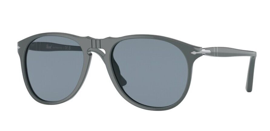 Persol 0PO9649S 117356 Full Grey/Light Blue Pilot Men's Sunglasses