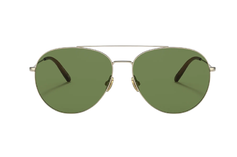 Oliver Peoples 0OV 1286S AIRDALE Soft Gold/Bottle Green Sunglasses