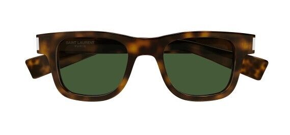 Saint Laurent SL 564 007 Havana/Green Square Unisex Sunglasses