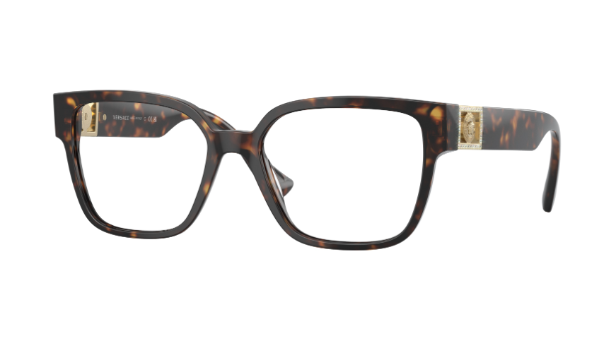 Versace VE3329B 108 Havana Square Women's Eyeglasses