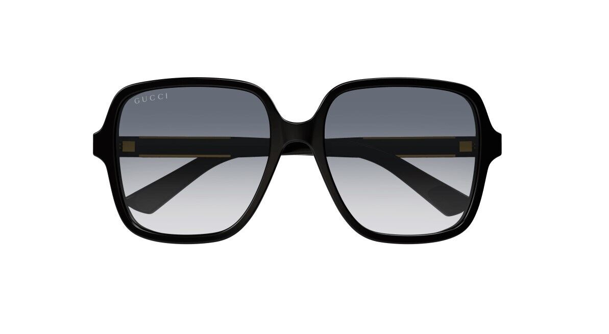 Gucci GG1189S 002 Black/Gradient Grey Oversized Square Women's Sunglasses