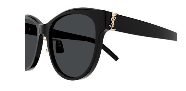 Saint Laurent SL M107/K 004 Black/Grey Polarized Round Women's Sunglasses