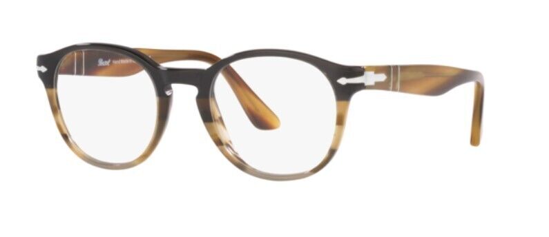 Persol 0PO3284V 1135 Black Cut Net Stripped Brown Women's Eyeglasses