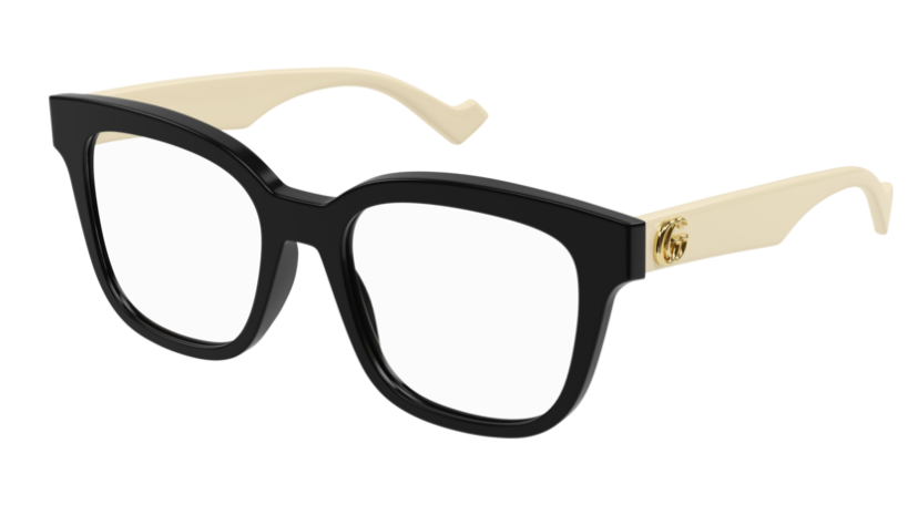 Gucci GG 0958O 002 Black/White Squared Women's Eyeglasses