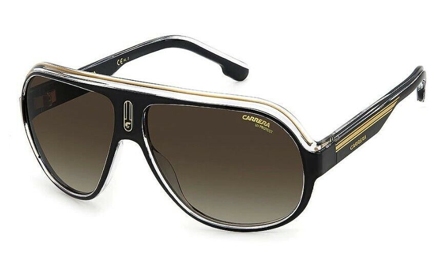 Carrera Speedway/N 2M2/HA Black-Gold/Brown Gradient Aviator Men's Sunglasses