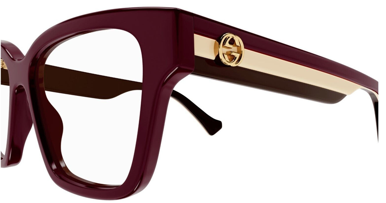 Gucci GG1302O 005 Burgundy Cat Eye Women's Eyeglasses