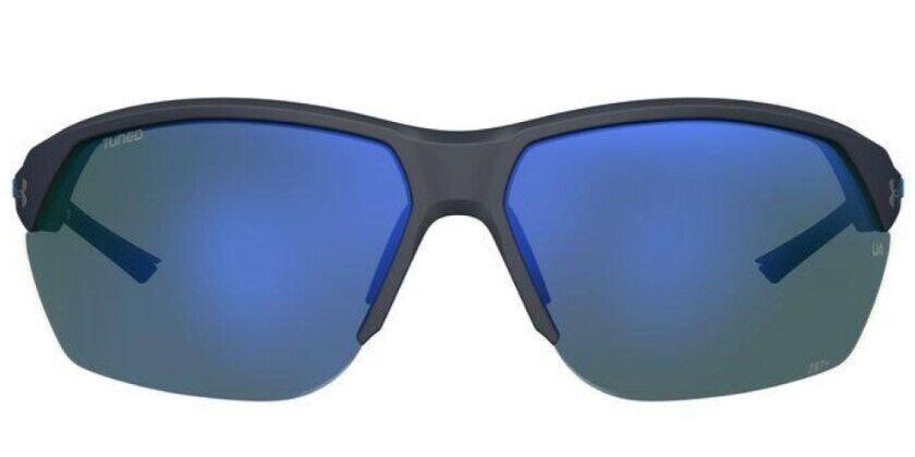Under Armour UA-Compete 009V-V8 Grey/Blue Rectangular Men's Sunglasses