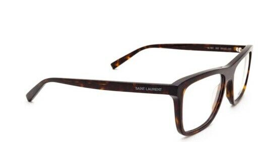 Saint Laurent SL 481-002 Havana Square Unisex Eyeglasses