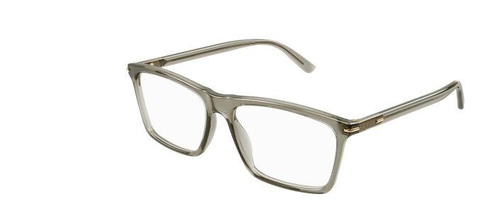 Gucci GG1445O 008 Brown Clear Rectangular Men's Eyeglasses