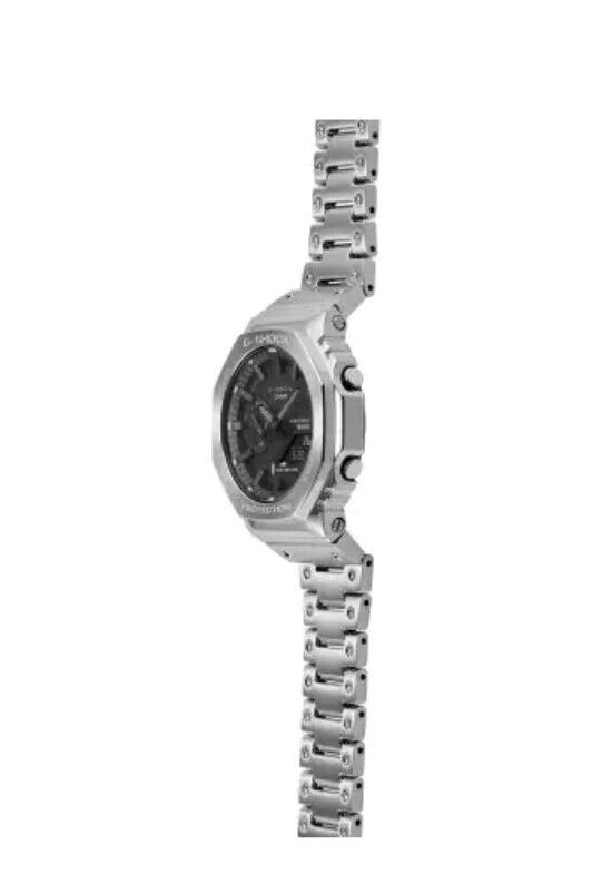 Casio G-Shock Tough Solar Black Dial Full Metal Silver Men's Watch GMB2100D-1A