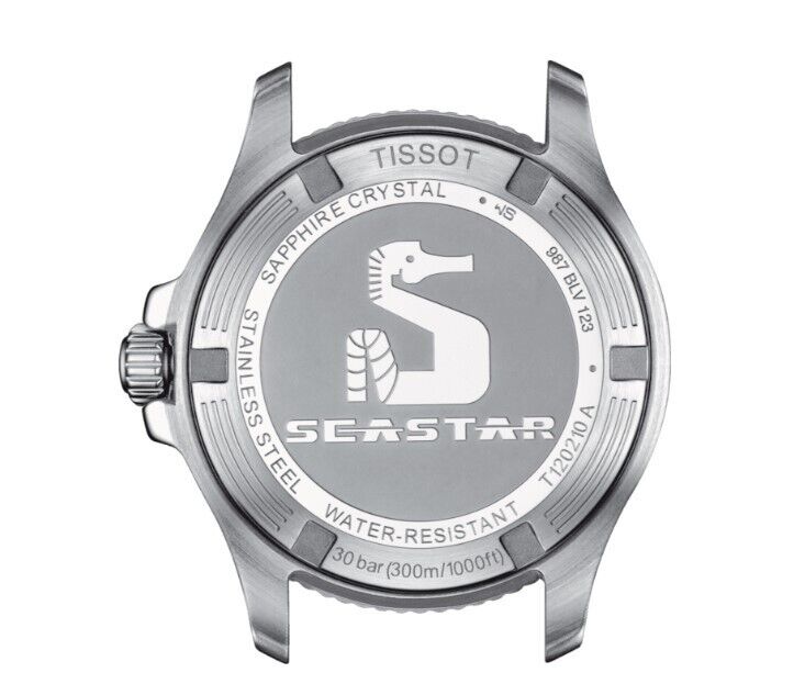 Tissot Seastar 1000 Stainless Steel Black Dial Round Men's Watch T1202102205100