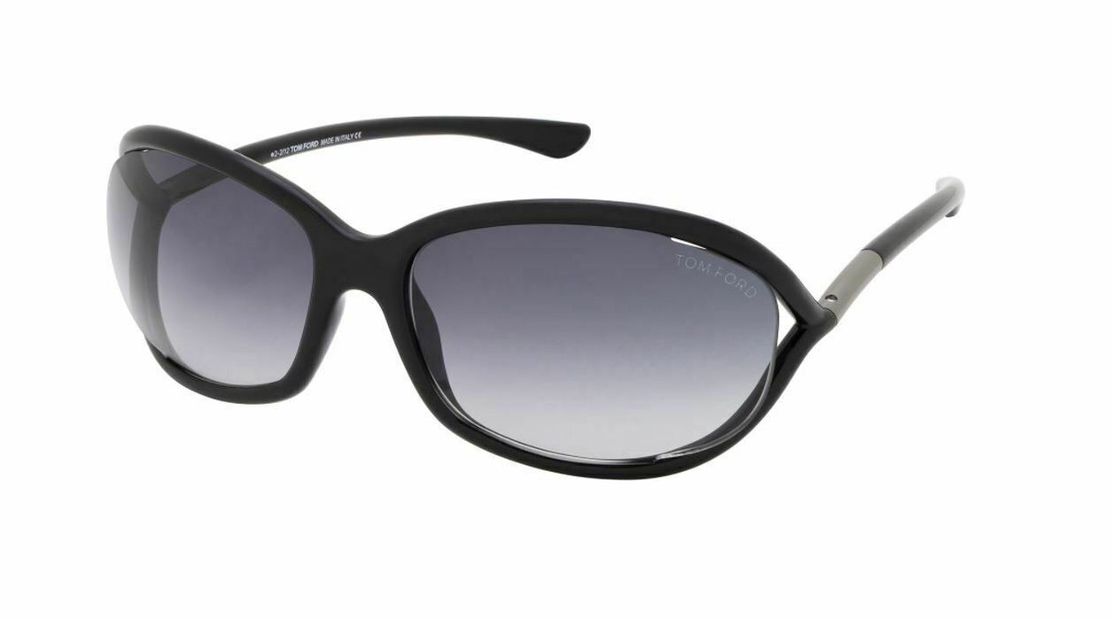 New Tom Ford FT 0008 Jennifer 01B Shiny Black Sunglasses