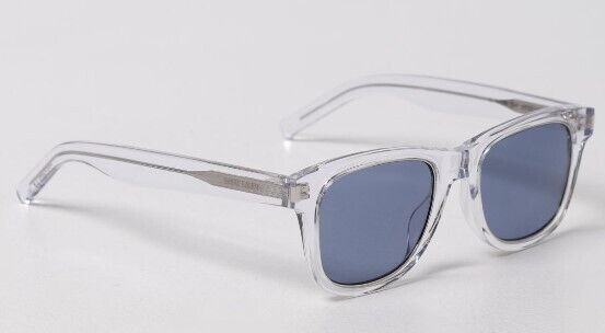 Saint Laurent SL 51 RIM 004 Crystal/Blue Square Full-Rim Unisex Sunglasses