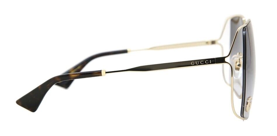 Gucci GG0817S 006 Gold/Gradient Grey Square Women's Sunglasses