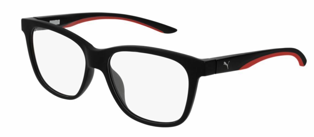 Puma PU 0208O 001 Black Red Square Men's Eyeglasses