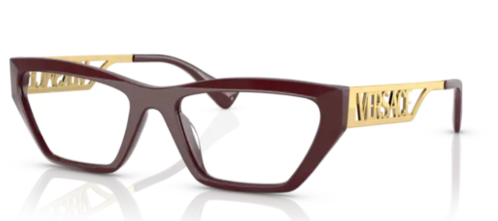 Versace 0VE3327U 5381 Bordeaux Women's Rectangular Eyeglasses