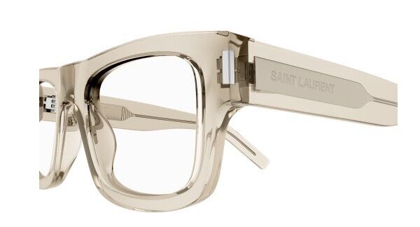 Saint Laurent SL 574 003 Beige Rectangular Men's Eyeglasses