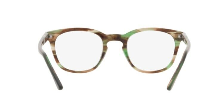 Persol 0PO3258V 1156 Striped Green Brown Havana/ Silver Unisex Eyeglasses